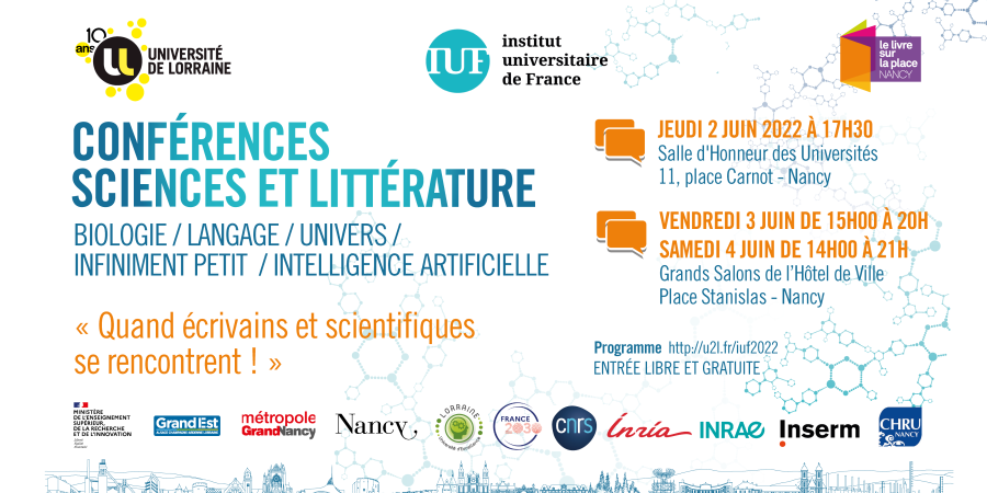 [COLLOQUE IUF 2022] Sciences et Littérature : quand écrivains et chercheurs se rencontrent